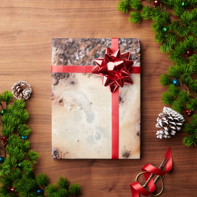 Cool brown rusty metal texture wrapping paper (Holiday Gift)