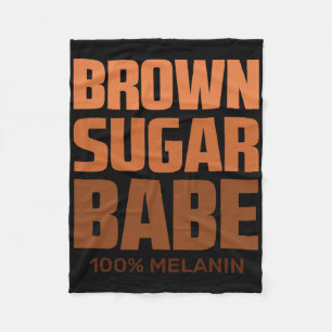 Cool Brown Sugar Be Black African American History Fleece Blanket