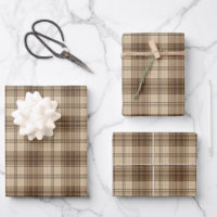 Cool brown tiled plaid pattern