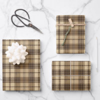 Cool brown tiled plaid pattern