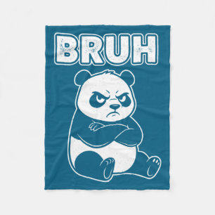 Cool Bruh Panda Men Women Kids Teens Funny Panda L Fleece Blanket