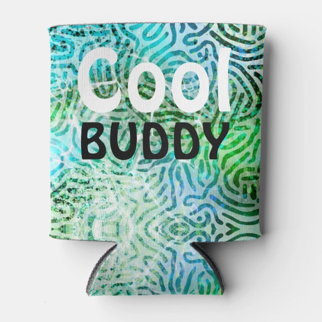 Cool BUDDY pool party  Can Cooler (Front)