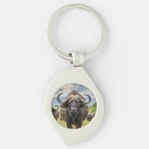 Cool Buffalo Metal Keychain! Key Ring