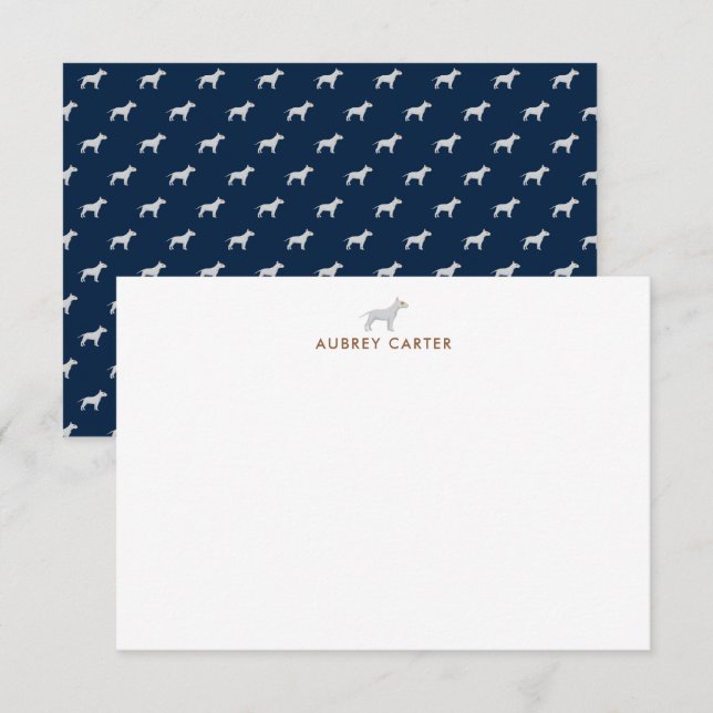 Cool Bull Terrier  Lovers Personalised Card (Front/Back)