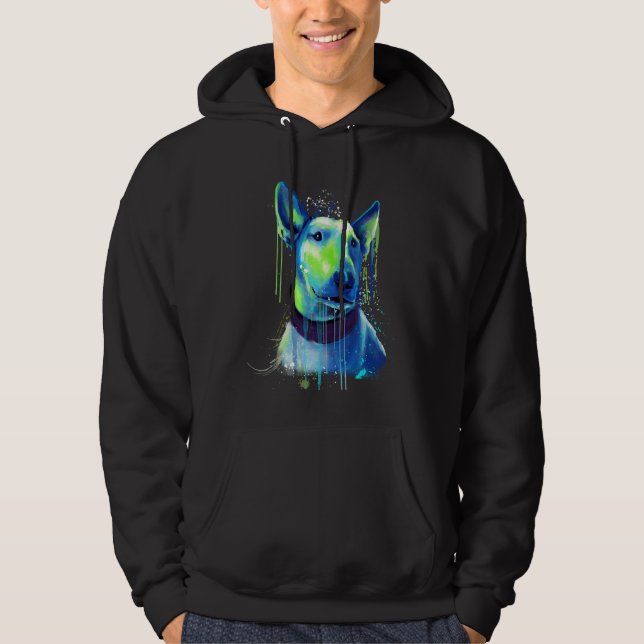 Cool Bull Terriers Painting Hoodie (Front)