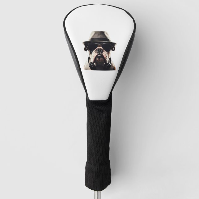Cool Bulldog   Golf Head Cover (Front)