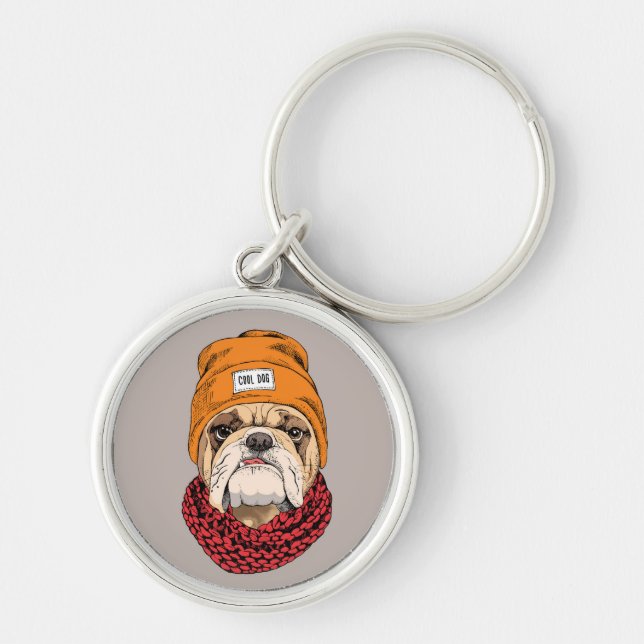 Cool Bulldog Key Ring (Front)