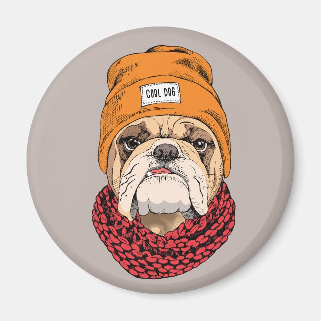 Cool Bulldog Magnet (Front)