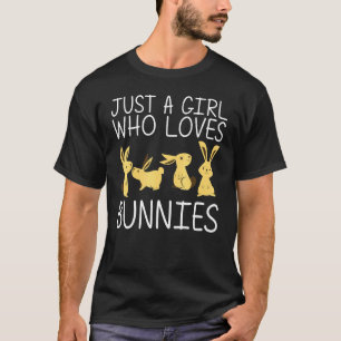 Cool Bunny Art For Girls Kids Rabbit Jersey Wooly T-Shirt