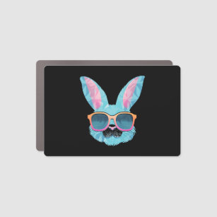 Cool Bunny Cute 2D Easter Design with Sunglasses Car Magnet