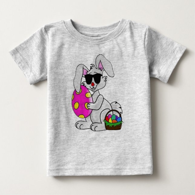 cool bunny easter t-shirt funny design t-shirt (Front)