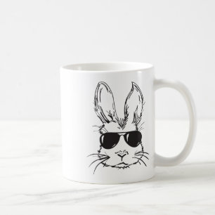 Cool Bunny Face Happy Easter Egg Hunting For Boys Coffee Mug