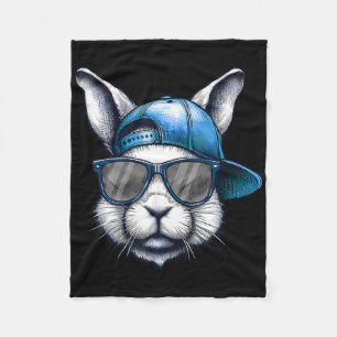 Cool Bunny Face Happy Easter Shirts For Boys Men K Fleece Blanket