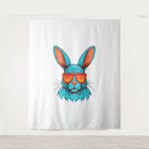 Cool Bunny Face Sunglasses For Easter Rabbit Tapestry