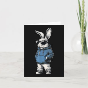 Cool Bunny Face Sungles Rabbit Happy Easter Day Ki Card