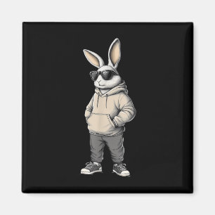 Cool Bunny Happy Easter Day Rabbit Sungles Men Kid Magnet