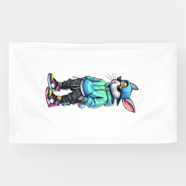 Cool Bunny Rabbit Sunglasses Easter Day For Boys M Banner (Horizontal)