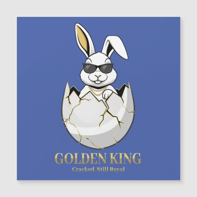 Cool Bunny Sunglasses Golden King Funny Rabbit (Front)