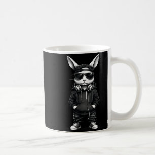 Cool Bunny With Sungles Cap Happy Easter Day Boys Coffee Mug