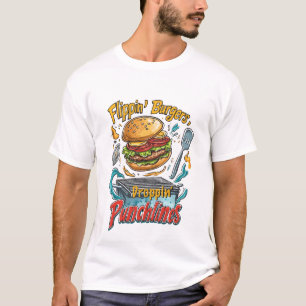 Cool burger flippin word art Dad T-Shirt