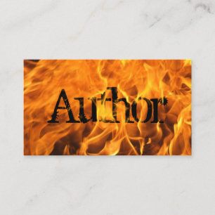 Cool Burning Fire Author Business Card