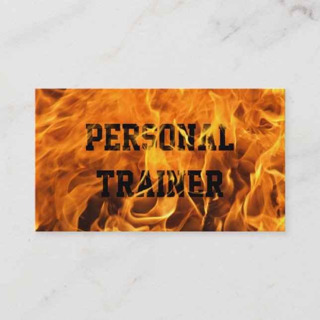 Cool Burning Fire Trainer Business Card (Front)