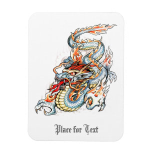 Cool Burning Oriental Dragon Magnet