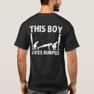 Cool Burpee For Boys Kids Fitness Workout Gym Exer T-Shirt