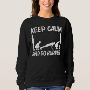 Cool Burpee For Men Women Fitness Workout Gym Exer Sweatshirt