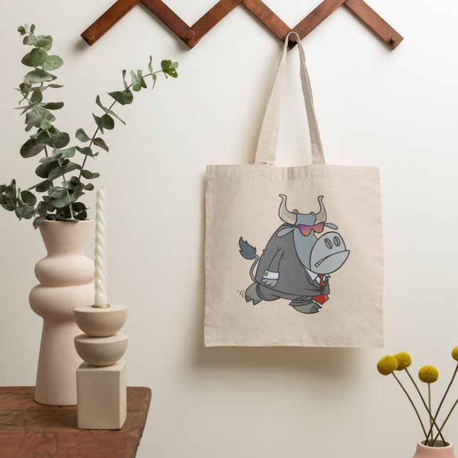 Cool Business Bull in Suit with Sunglasses  Tote Bag (Creator Uploaded)