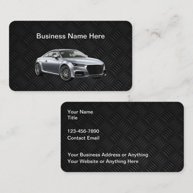 Cool Business Cards For An Automotive Business (Front/Back)