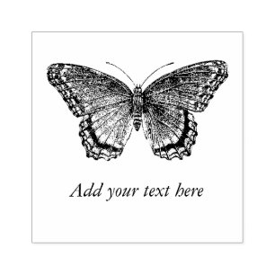 Cool Butterfly Add Your Personal Text Rubber Stamp