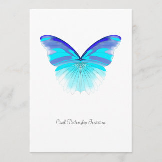 Cool Butterfly - Civil Partnership Invitation