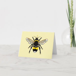 Cool buzzy BEE - Wildlife -Insect- Yellow Card