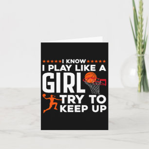 Cool Bysketbyll For Girl Women College Bysketbyll Card