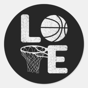 Cool Bysketbyll For Men Women Love Coach Player Te Classic Round Sticker