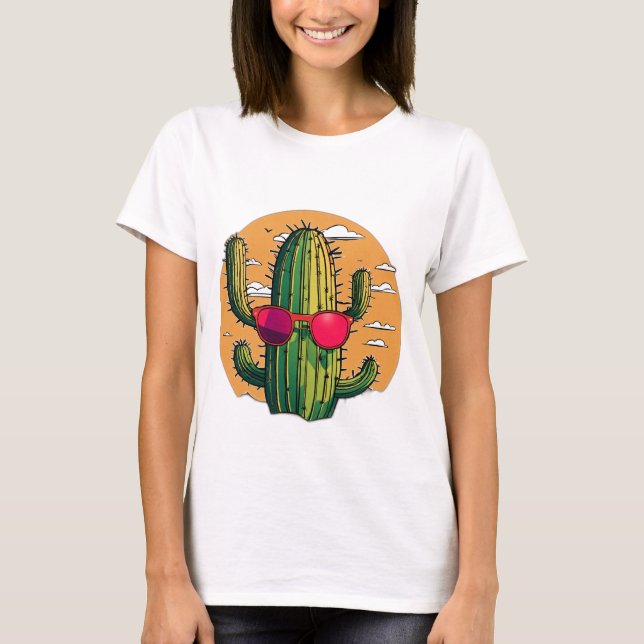 Cool Cactus Sunset T-Shirt (Front)