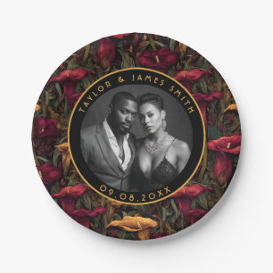 Cool Calle Lilies Plates For Bachelor Party