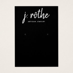 Cool Calligraphy Font Black Earring Display