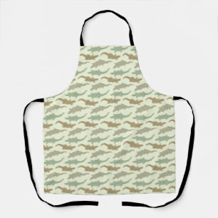 Cool Camo Alligators - seamless pattern. Apron
