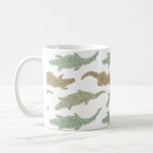 Cool Camo Alligators - seamless pattern. Coffee Mug