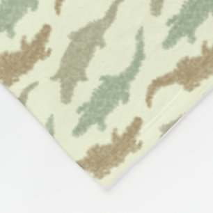 Cool Camo Alligators - seamless pattern. Fleece Blanket