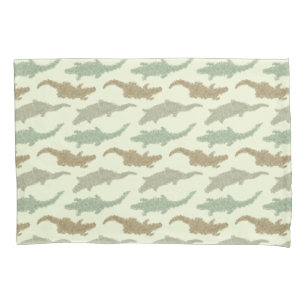 Cool Camo Alligators - seamless pattern. Pillowcase