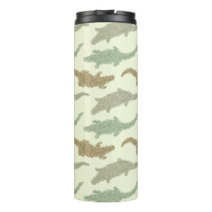 Cool Camo Alligators - seamless pattern. Thermal Tumbler