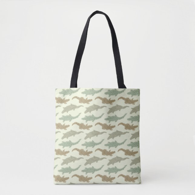Cool Camo Alligators - seamless pattern.  Tote Bag (Front)
