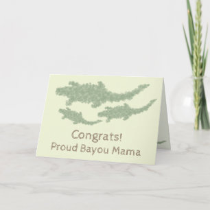 Cool Camo Alligators - transparent.  Card