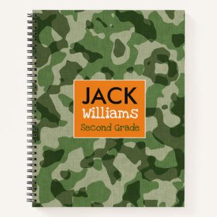 Cool Camo Camouflage Spiral Notebook