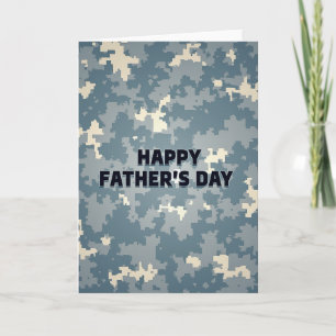 Cool Camo Fathers Day Card