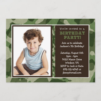 Cool Camo Party Invitation