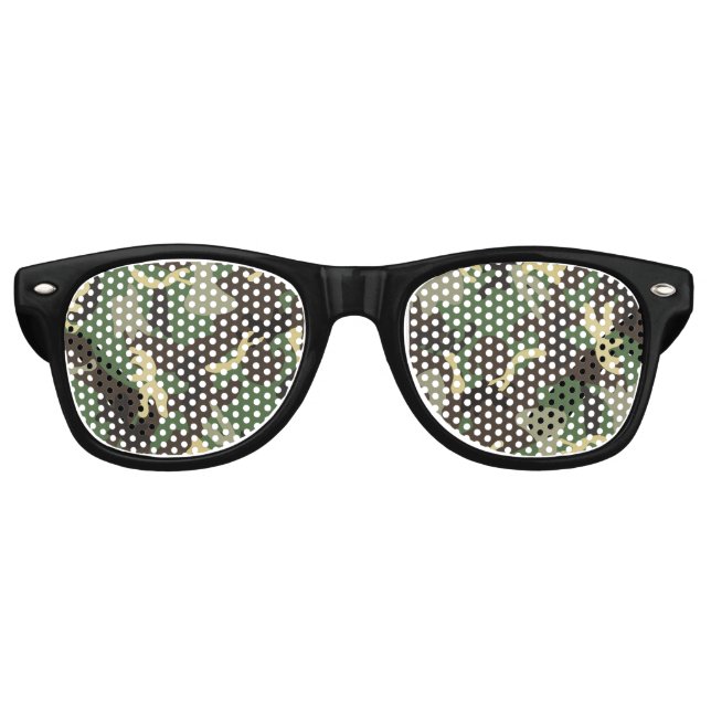 Cool Camo Retro Sunglasses (Front)